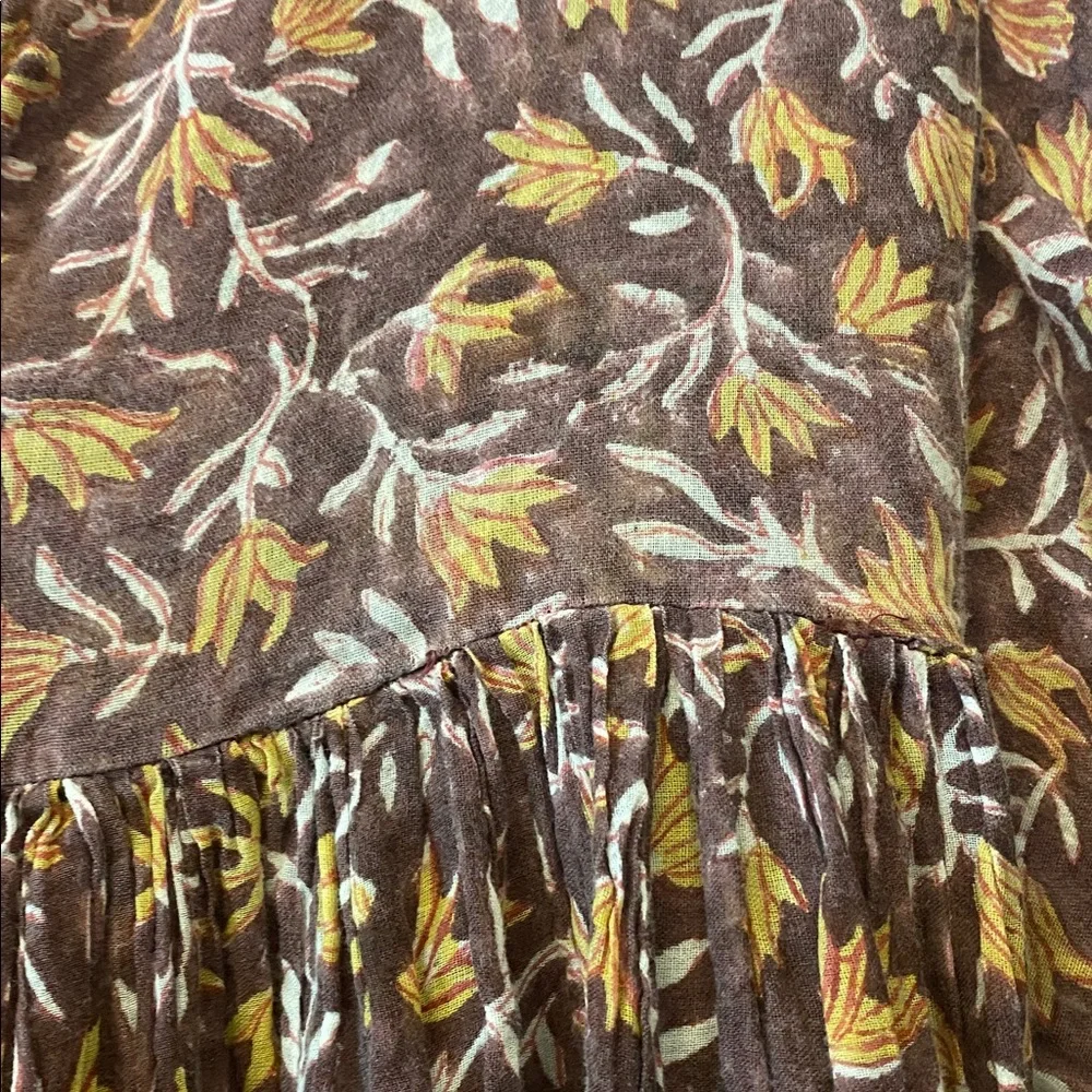 Flawed Daughters of India Women Kyra Midi Dress Sumac XXL Balloon Bohemian - Picture 8 of 11